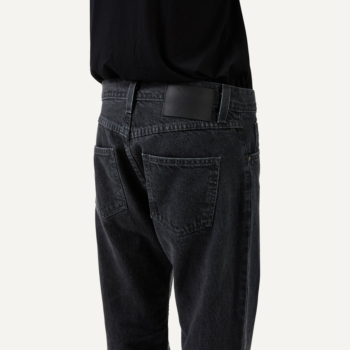 263 Wide Jeans, washed black