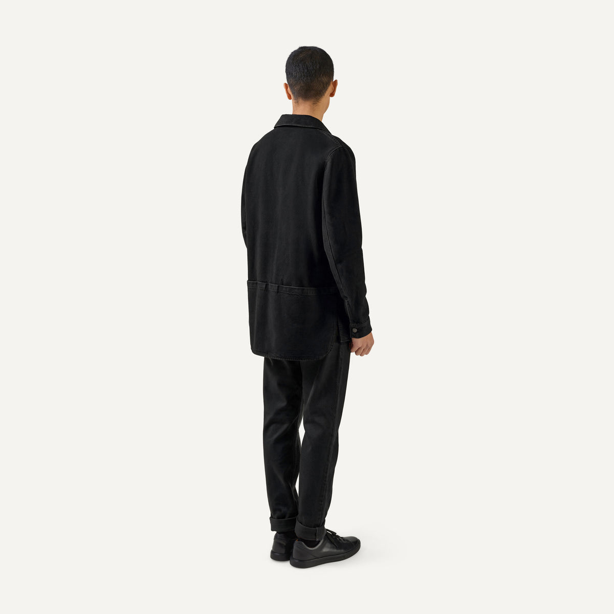 Nomen Nescio 320 Worker Denim Jacket deep black – model back view