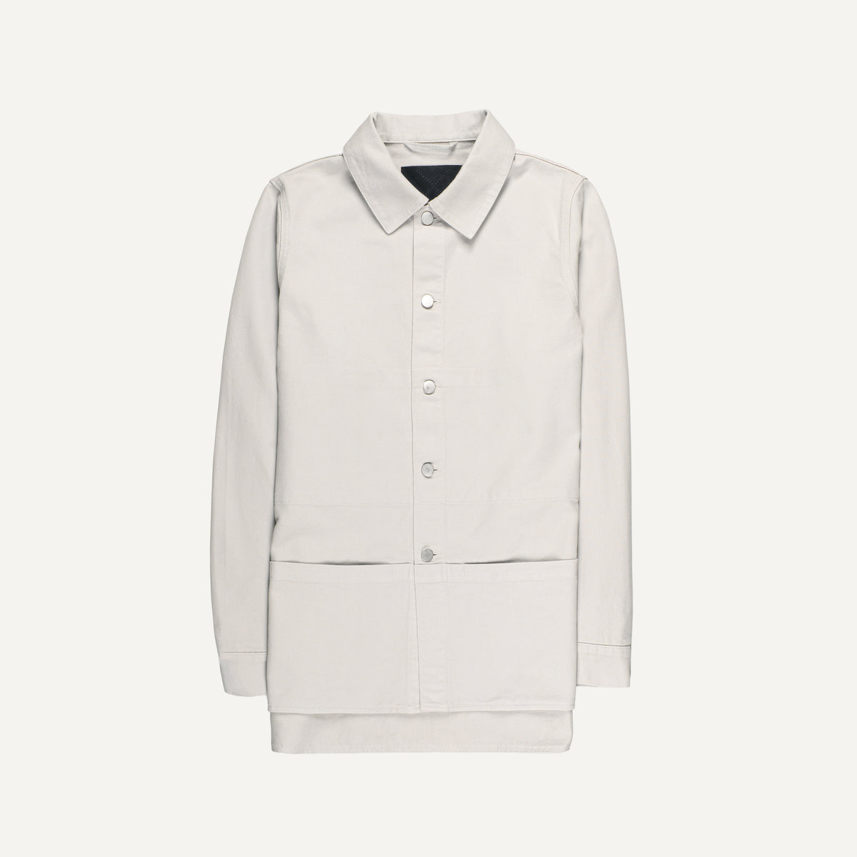 Nomen Nescio 320 Worker Denim Jacket white – flat lay front view
